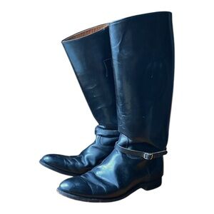 Vintage riding boots black equestrian dressage with boot pulls colt cromwell